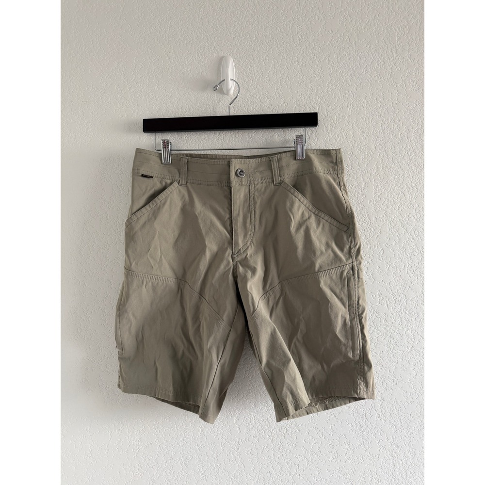 Kuhl Outdoor Hiking Shorts Size M Khaki Tan Lightweight Utility Pockets